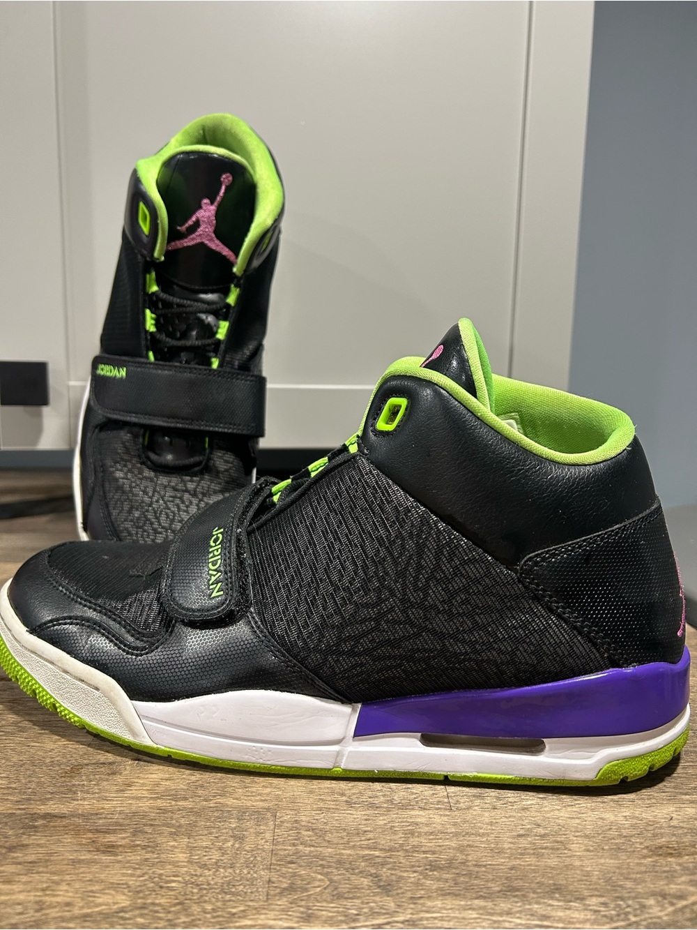 Black & Neon Green Basketball Sneakers